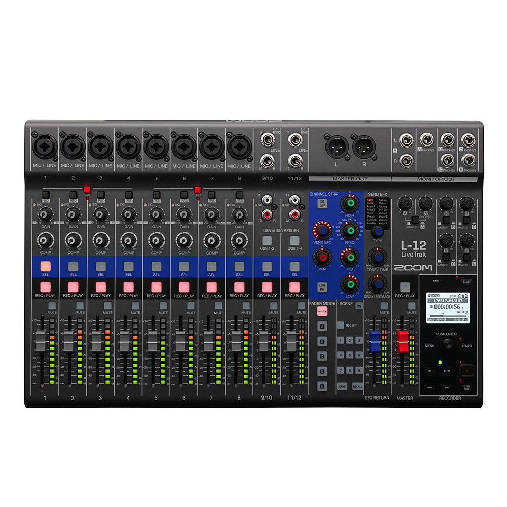 Zoom LiveTrak L-12 12-channel Digital Mixer / Recorder - City Music ...