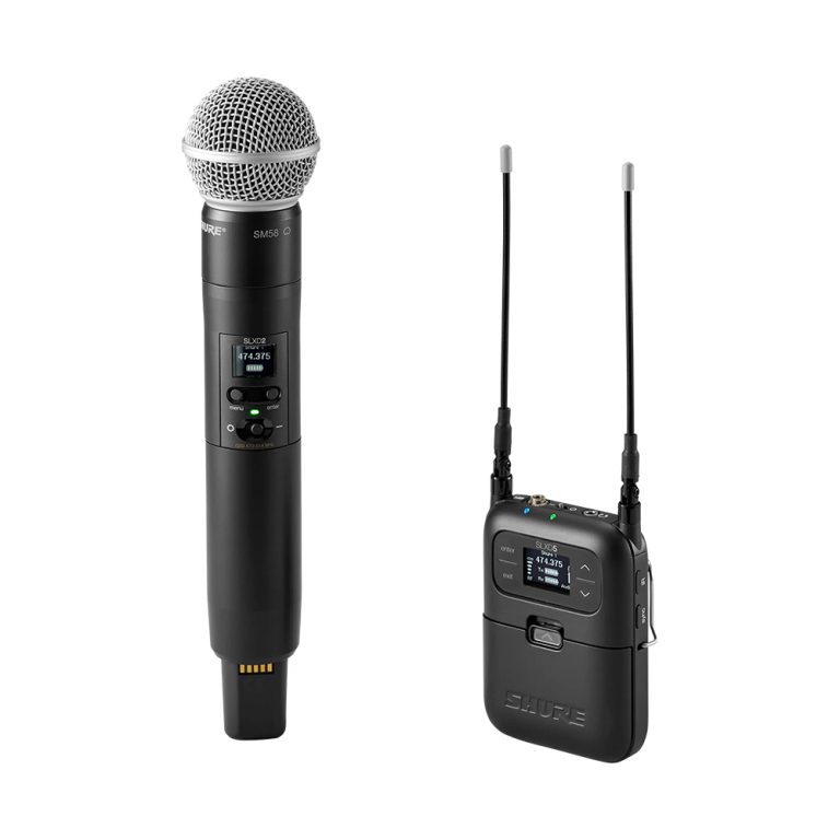 Shure Slxd Sm Portable Wireless System With Sm Handheld