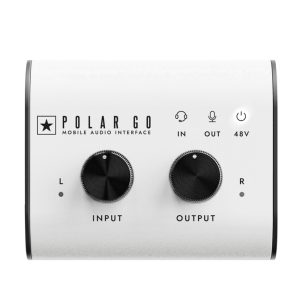 Blackstar Polar Go compact USB-C audio interface with dual inputs and sleek black finish