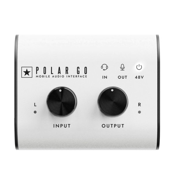 Blackstar Polar Go compact USB-C audio interface with dual inputs and sleek black finish