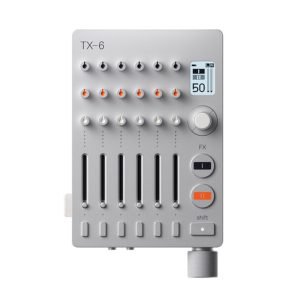 eenage Engineering TX-6 portable mixer and audio interface with compact, sleek design