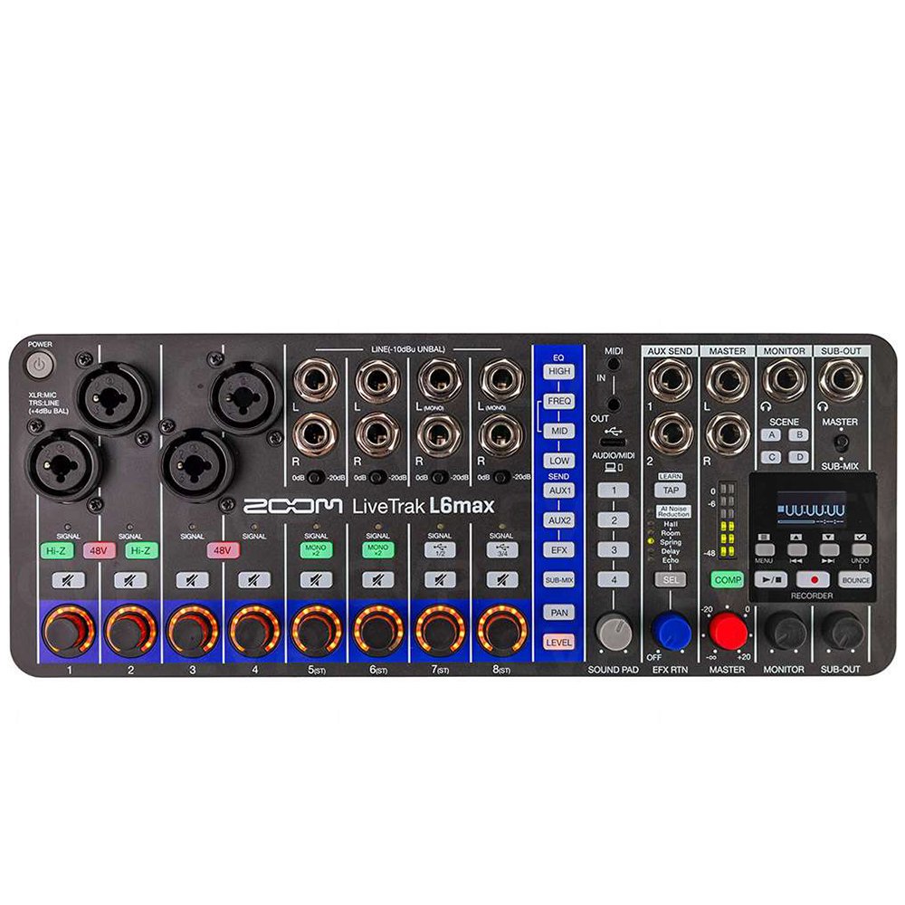 Zoom LiveTrak L6max 12-channel Digital Mixer